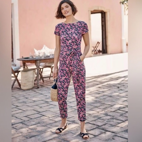 Boden Pants - Boden Cheetah Blooms Jumpsuit